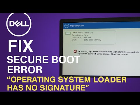 Dell Secure Boot Error on Startup