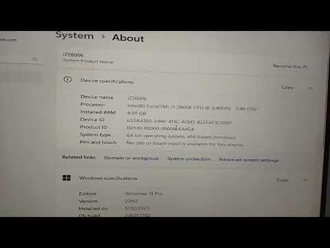 Core i7 2600 Compatibility Issues with Windows 11