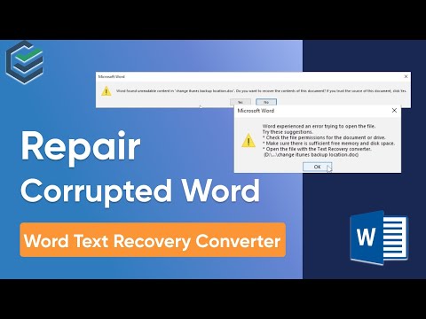 Repairing Corrupt Word Files on Windows 10