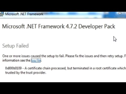 Net Framework 4.7.2 Installation Error on Windows 7