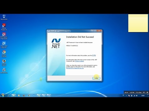 .NET Framework Installation Issues on Windows 7 64-Bit